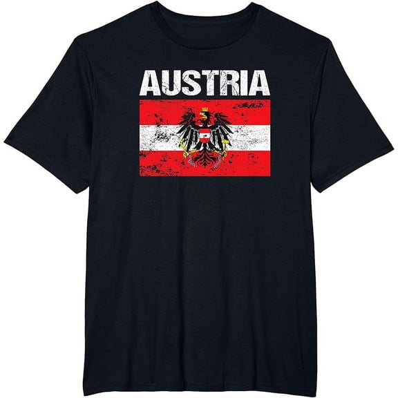 Austrian Flag Austria Vienna Land of the Mountains Eagle T Shirt