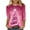 Pink, variant on MaFYtyTPR Christmas Womens 3/4 Length Sleeve Tops Women's Fashion Printed Tees Casual Crewneck Loose Pullover T-Shirts Pink S