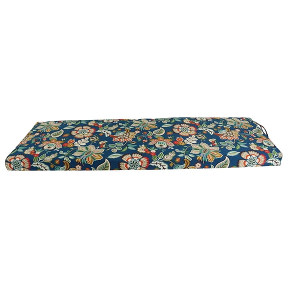 Blazing Needles Outdoor Bench Cushion, 63" x 19", Telfair Peacock