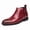 Red, variant on Men's Crocodile Embossed Leather Chelsea Boots - Classic Slip On Ankle Dress Boots for Business Casual