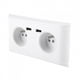 thumbnail image 1 of Toma De Corriente De Pared Funcional Multi Con Puerto USB Dual Para Carga De Teléfono, 1 of 7