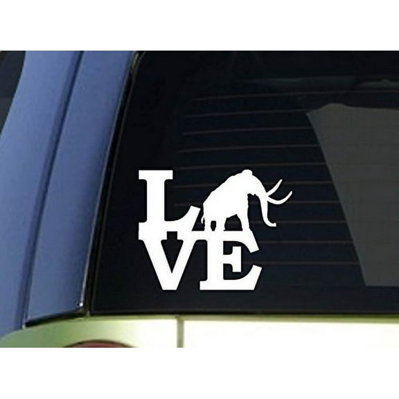 Wooly Mammoth Love *H948* 6 inch Sticker decal t rex dinosaur fossils cave
