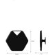 thumbnail image 5 of Cepillo de baño de silicona poligonal cepillo de lavado hexagonal de silicona portátil montado en la pared Negro 1 pieza Sailing Electrónica, 5 of 5