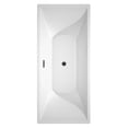 thumbnail image 4 of Maryam 71 Inch Freestanding Bathtub in White with Floor Mounted Faucet, Drain and Overflow Trim in Matte Black, 4 of 5
