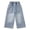 Blue A3, variant on Girls Straight Denim Pants Add On Side Pockets Girls Long Pants with Delicate Exterior Making for Sweet Summer Outer Looks