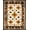 Brown, Pattern 3, variant on ODIKA Rustic Cabin Cowgirl Pine Tree Motif With Southwestern Border for Dorm Room, Small Living Apartment, Stain Resistant Low Profile