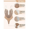 thumbnail image 3 of VASLANDA Shapewear for Women Plus Size Backless Built-in Bra Body Shaper Seamless Faja with Open Crotch Brown-M, 3 of 6