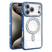 Entronix [Magnetic] Case Compatible with iPhone 17 Pro - [Clear Back] Luxury Diamonds