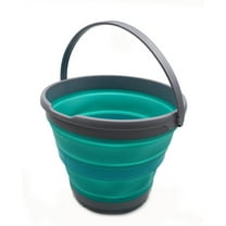 SAMMART 10L (2.6 Gallon) Collapsible Plastic Bucket - Foldable Round Tub - Portable Fishing Water Pail - Space Saving Outdoor Waterpot, Size 33cm Dia