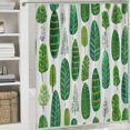 thumbnail image 6 of Orinice  Botanic Stall Shower Curtain, Bird of Paradise Leaf Holiday Hipster Exotic Plants Boho Foliage Palm, Decorative Fabric Set with Hooks for Bathroom,  60x72, 6 of 7