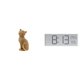 thumbnail image 1 of Figura De Gato De Resina Con Reloj Digital, Pantalla Grande Y Medidor De Temperatura Y Humedad. Ideal Para La Entrada, Estantería, Sala De Estar, Dormitorio U Oficina., 1 of 8