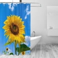 thumbnail image 2 of Honeii Blue Sky Sunflower Print Shower Curtain 72x72in,Bathroom Curtain,Waterproof Fabric Shower Curtain Set with Hooks, 2 of 3