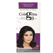 Colageina 10 Collagen Capsules with Vitamin C for a younger look. Antioxidant, Promotes Healthy Strong Nails, Joints & Bones, Thicker Hair, Radiant & Hydrated Skin, Reduces Aging Signs, 60 Capsules.