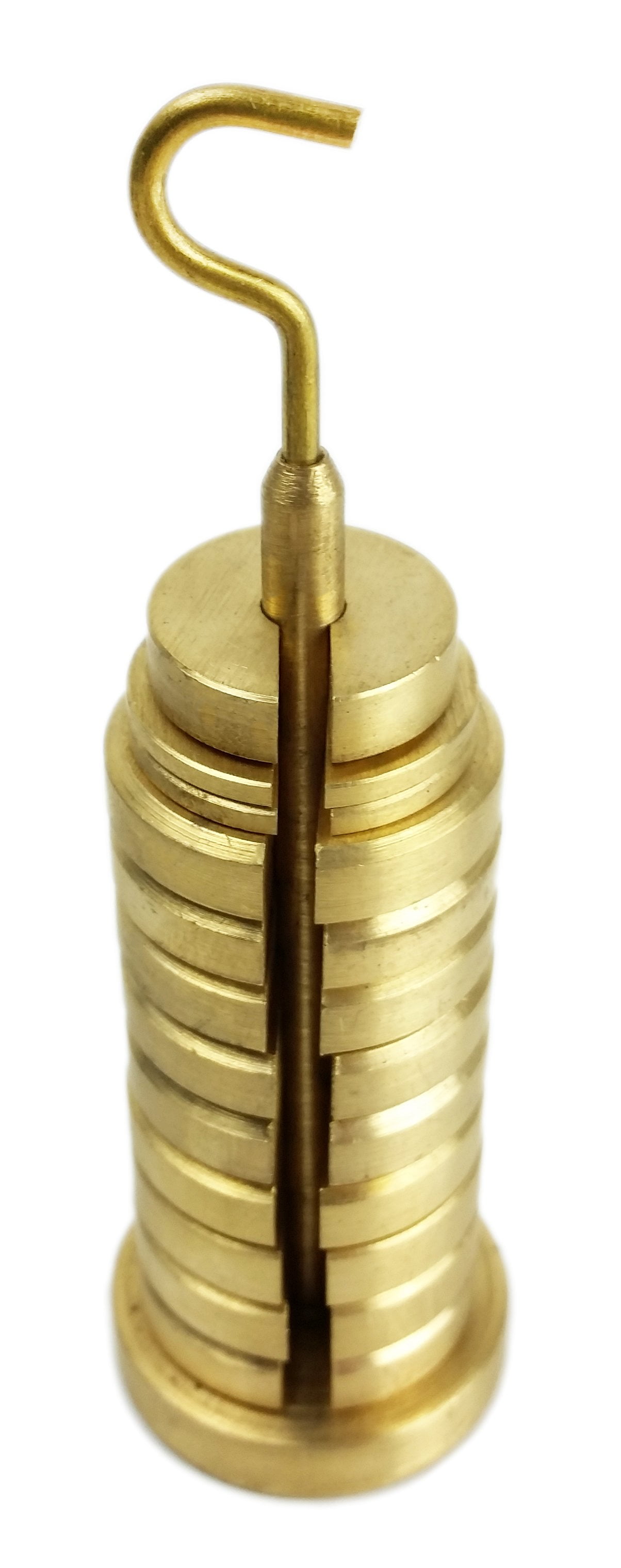 GSC International 250012 Twelve Piece Slotted Brass Weight Set with