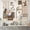 A2-grey, variant on Brown Coffee Kitchen Curtains and Valance 3 Piece Set Rod Pocket Rustic Vintage Latte Cappuccino Cafe Theme Curtains Farmhouse Cafe Beans Drink Decor Modern Window Drapes Fabric