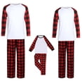 thumbnail image 3 of Pijamas de vinilo en blanco de sublimación, ropa de dormir de invierno, trajes familiares de manga a cuadros, hombres, mujeres, niños, pijamas de Navidad en blanco de sublimación Sincero Hogar, 3 of 6