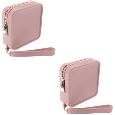 2 PCS Silica Gel Pet Toy Box Silicone Dog Therapy Bag Small Walking Portable Training (White) Travel