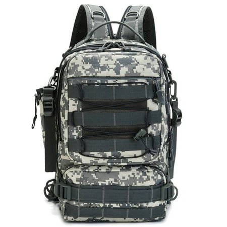 BESTSKY Fishing Backpack Waterproof Material Tackle Box Backpack Outdoor Protection Fishing Tackle Bag Gray
