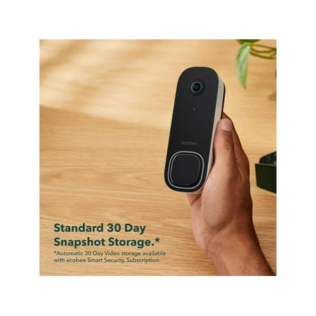 ecobee - Smart Video Doorbell - Wired with Advanced Person and Package Detection - Black