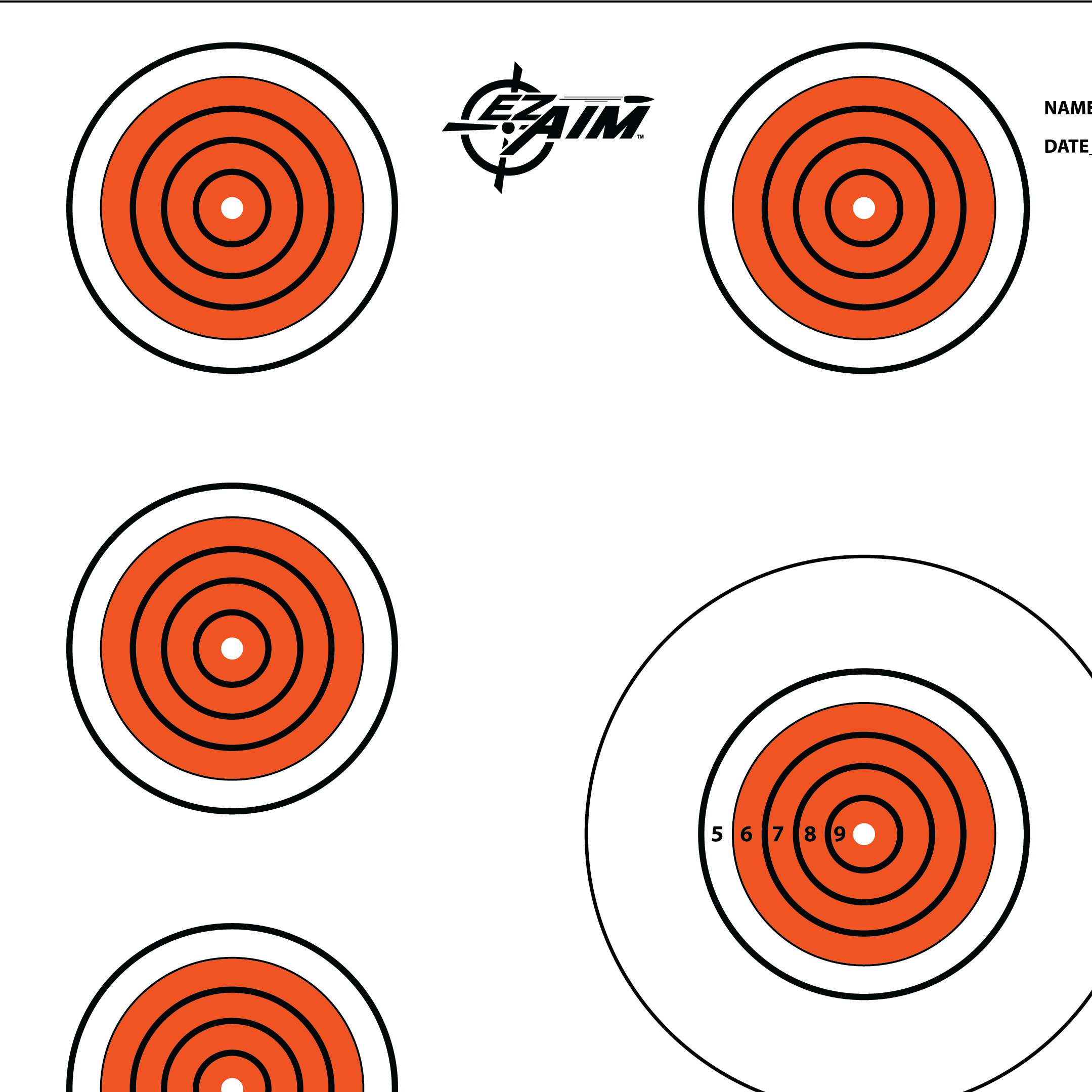 Ez Aim Paper 11-Spot Indoor Target by Allen, 12" Square, 26-Pack
