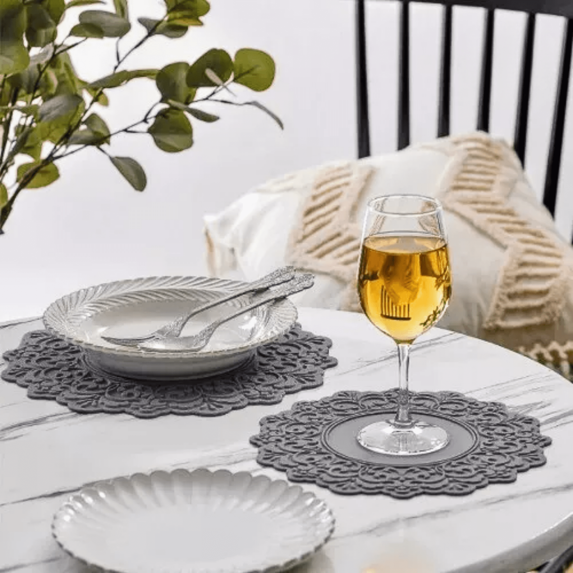 Belle Life 2-Pack 12-Inch Silicone Placemats - Heat-Resistant, Non-Slip, Waterproof Mat