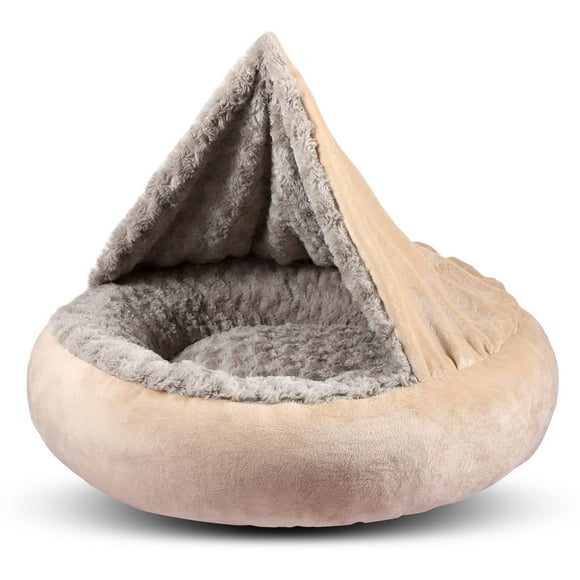 Cama para mascotas GASUR, cama pequeña para perros y gatos, con manta con capucha
