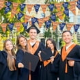 thumbnail image 4 of Orange and Blue Graduation Decorations Graduation Party Banner Orange Blue We Are So Proud of You Pennant Banner 3Pcs Senior 2026 Grad Party Supplies Congrats Grad Triangle Flag Hanging Decor, 4 of 6