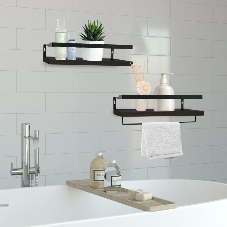 Floating bathroom shelf with towel bar new arrivals