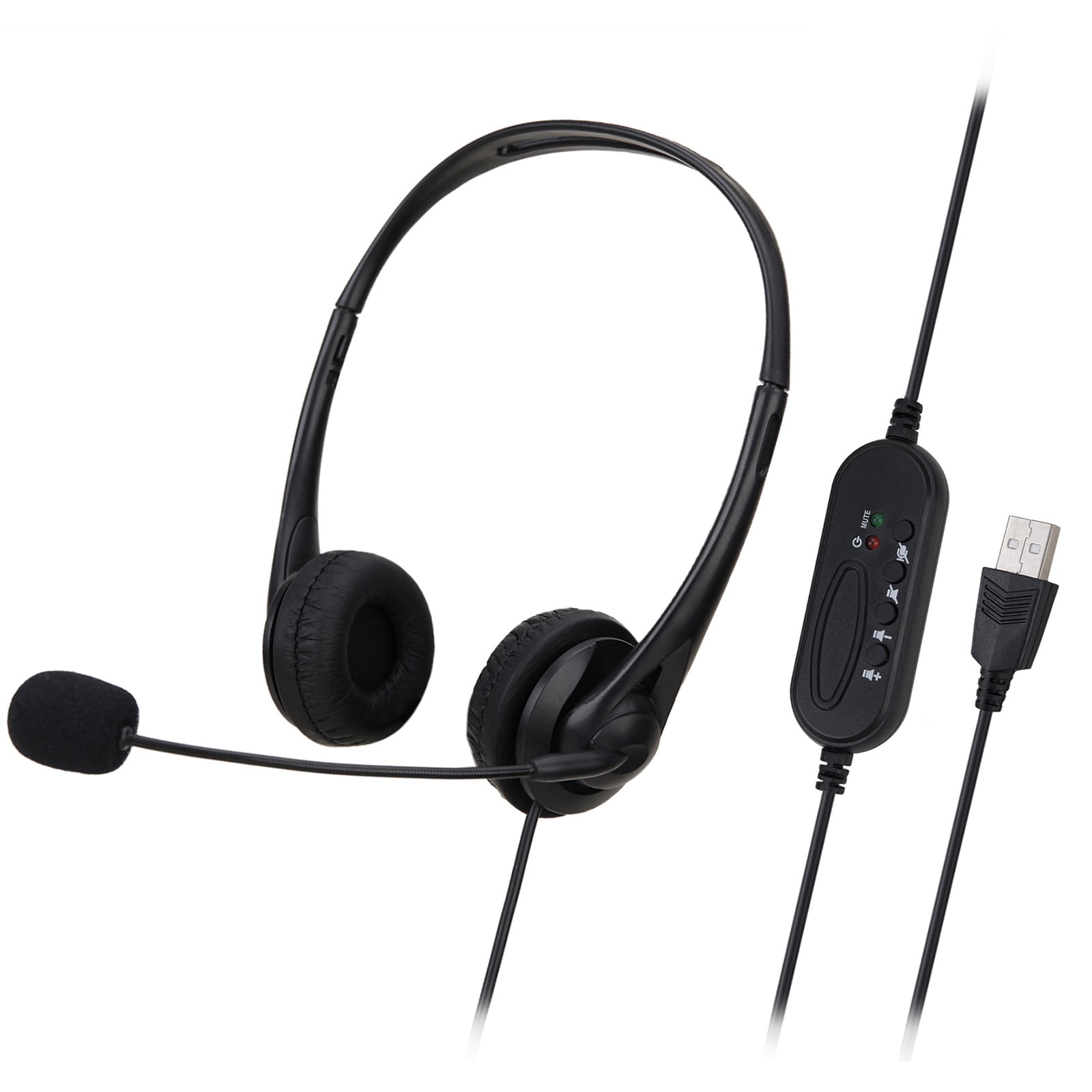 Fortæl mig stor romantisk Carevas SY490MV Call Center Wired Headset Wired Control USB Port With  Microphone Telephone Operator Headphone Noise Canceling for Computer Phones  Desktop Boxes - Walmart.com