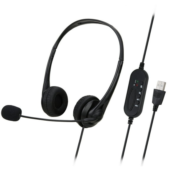 Riwcyla SY490MV Call Center Wired Headset Wired Control USB Port With Microphone Operator Headphone Noise Canceling for Computer Phones Desktop Boxes