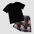 thumbnail image 5 of Staki 4th of July Outfits 4th of July Baby Girl Outfit Toddler Fourth of July T Shirts Stars and Stripes Shorts Red White Blue Clothes Set 2-9Y 10-12Y(Black,3-4 Years), 5 of 7