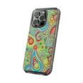 thumbnail image 2 of Clear Hybrid Shockproof Case for Apple iPhone 14 PRO - Vibrant Paisley Floral Pattern Design, 2 of 5
