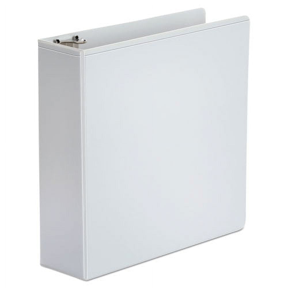 Economy Round Ring View Binder, 3 Rings, 3" Capacity, 11 X 8.5, White | Bundle of 5 Each