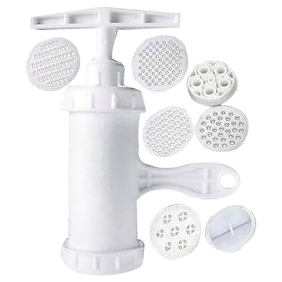 NUOLUX Mini Manual Noodle Maker with 7 Molds Pasta Maker