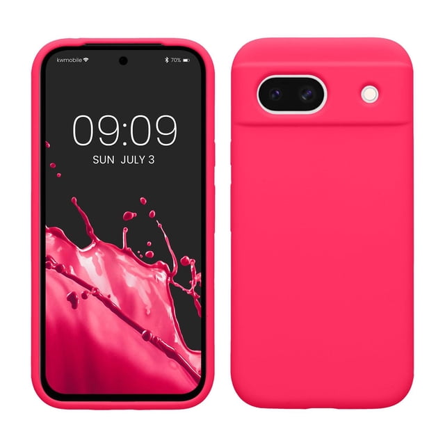 kwmobile Carcasa Compatible con Google Pixel 8a Funda - Case TPU y Silicona antigolpes - Apto Carga