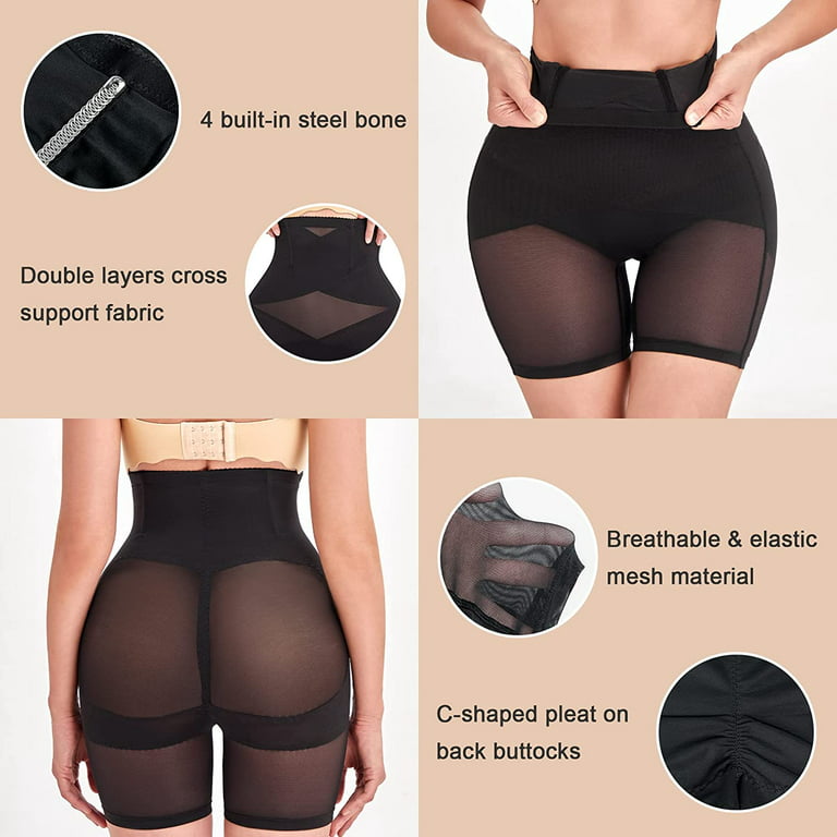 Woman Tummy Control Shapewear Thongs Stretch High Waisted Butt Lifter  Control Panties Stomach Body Shaper Steel Bones at  Women's Clothing  store