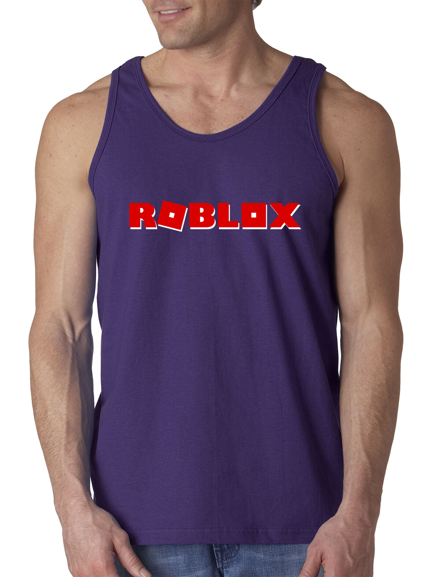 New Way 922 Men S Tank Top Roblox Logo Game Filled Small Purple