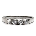 thumbnail image 3 of Luxe Jewelry Designs Women's Stainless Steel Scallop Setting Ring with Cubic Zirconia - Size 9 (Pack, 3 of 4