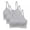 Gray, variant on Xmarks 3 Pieces Mini Camisole Bra Padded Bra Tank Top Bra Women Sports Bra with Straps