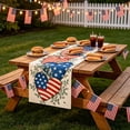 thumbnail image 4 of Independence Day Table Runner 250th Anniversary Polyester Decorative Tablecloth Multicolor Heart Print, 33x120cm or 33x183cm, 4 of 6