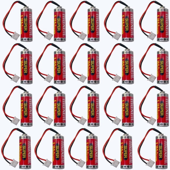 (Pack of 20) ER6C AA 3.6V 1800mAh PLC Battery for Mitsubishi FX F2-40BL with Plug