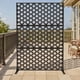 thumbnail image 1 of Yeshouse Biombo de acero galvanizado de alta resistencia, panel de cerca de 183 x 119 cm, divisor decorativo resistente a la intemperie y enrejado para plantas, ideal para patio y jardín, 1 of 6