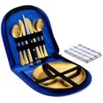 thumbnail image 1 of Cutlery Set Picnic Camping Picnic Set With 304 Stainless 10Pcs Tableware Dishes Steel Cutlery Set For 2Person D, 1 of 1