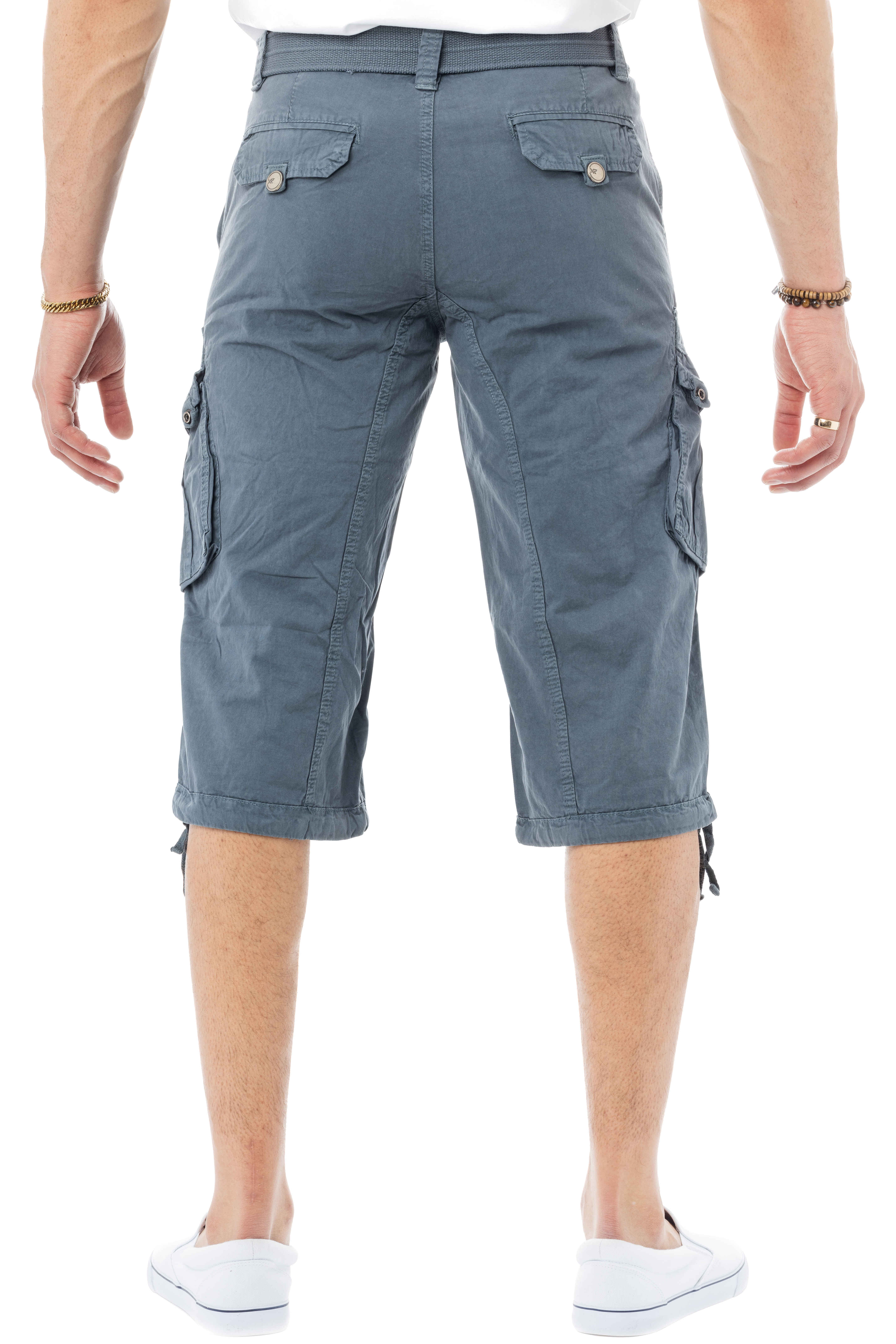 DONGD Mens Cargo Shorts 3/4 Relaxted Fit Capri Pants Below Knee Cargo Short  Army Green | Amazon.com