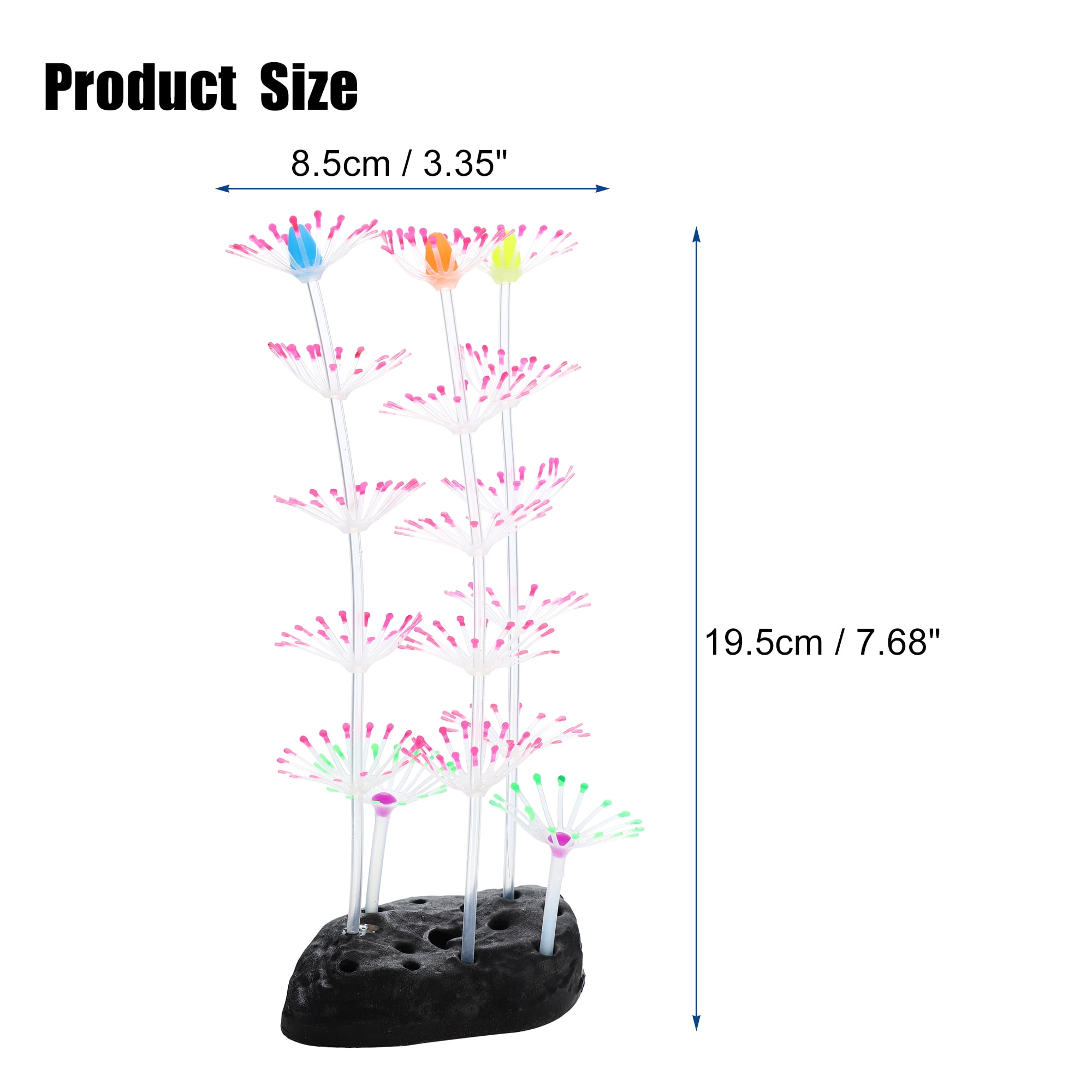 Unique Bargains Soft Aquarium Simulation Coral 19.5cm Height Aquatic Artificial Coral Pink