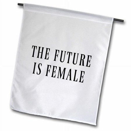 3dRose The Future Is Female Polyester 1 6   x 1  Garden Flag