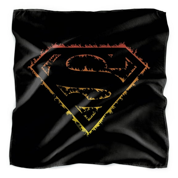 Superman Flame Outlined Logo Bandana (21 in x 21 in)