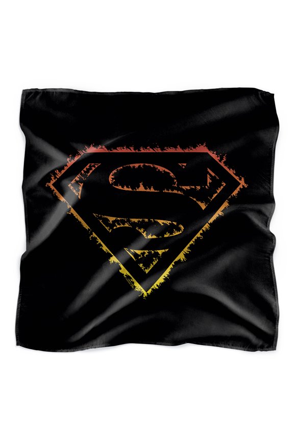 Superman Flame Outlined Logo Bandana (21 in x 21 in)