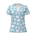 thumbnail image 3 of Naloa Cute Animals Print T-Shirts Short Sleeve V Neck Tees for Women Fashion Tops Trendy Lightweight Soft Casual Summer Outfits Clothes, 3 of 5