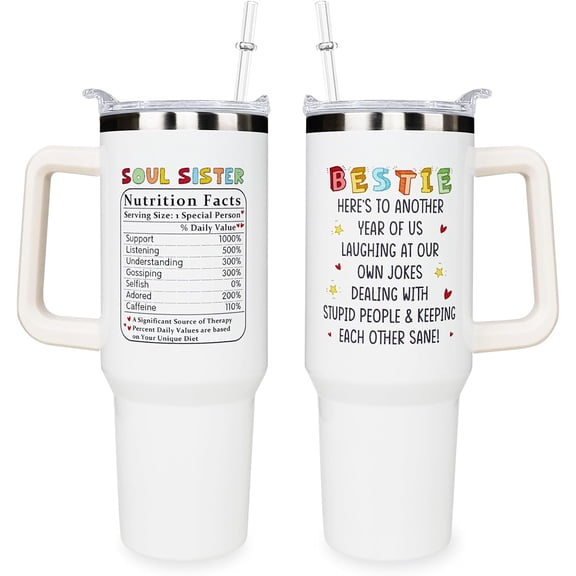 Teacher Appreciation Gifts 40 Tumbler with Lid and Straw - Double Wall Insulation Stainless Steel Cups, Perfect for Thank You Gift for Teacher''s Day, Graduation, and Christmas Gifts